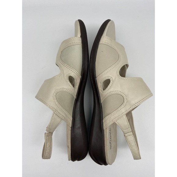 Soft Walk Sandals Womens Sz 9.5 W Adjustable Slingback‎ Ivory S1402-115 - Picture 9 of 14
